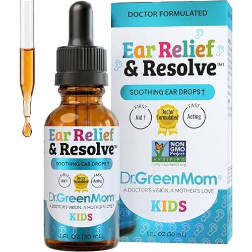 Dr. Green Mom Garlic Mullein Ear Drops + Arnica & Coptis — Baby, Kid, Adult