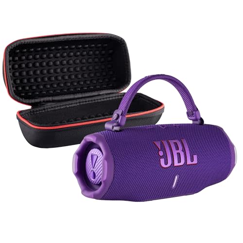 JBL Charge 6 Portable Bluetooth Speaker (Purple) | IP68 Waterproof, DustProof, and DropProof, Outdoor Wireless Audio |28Hrs Playtime + Travel Case Bundle