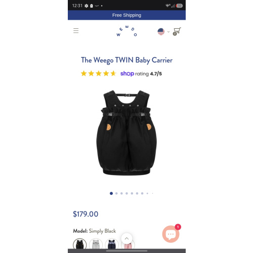 The Weego TWIN Baby Carrier