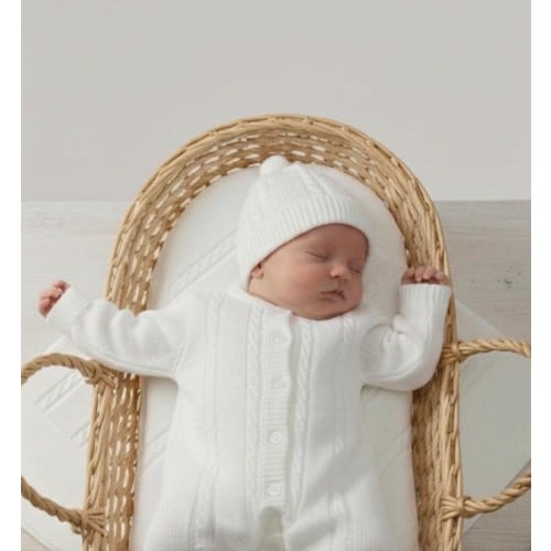 Knitwear Baby White Spanish Cotton Boy hospital Newborn first clothes