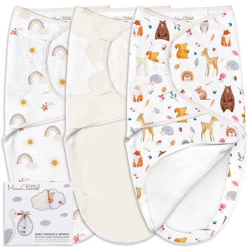 Mama Cheetah Baby Swaddle Blanket with Zipper, Newborn Swaddle Sack, Baby Swaddles Sleep Sack 0-3 Months, Baby Swaddle Wrap for Baby Boy & Girl, 3-Pack