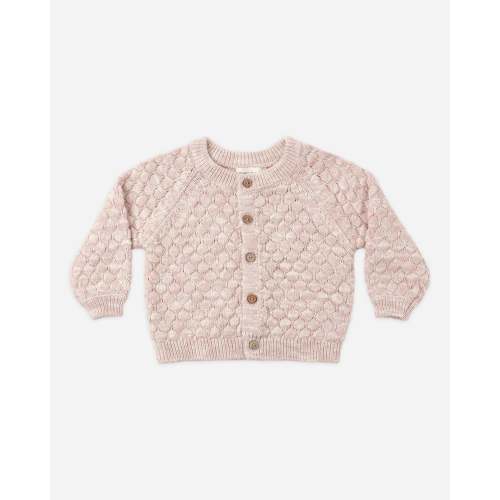 Bubble Knit Cardigan Dusty Rose Speckle – Quincy Mae