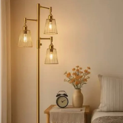 17 Stories 71" Dimmable Tree Floor Lamp With 3 Bulbs Included | Wayfair