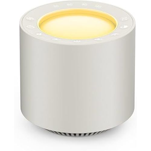 Baby Sleep Soother: Calming Womb Sound Machine Shusher & Red Light Therapy White Noise Machine with 38 Soothing Sounds, Memory Function, Dimmable Nursery Night Light with Timer, Baby Gift