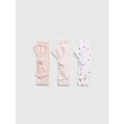 Baby 100% Organic Cotton First Favorite Headband (3-Pack) in pink heather, size: One Size