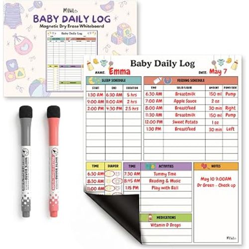 Mewl Baby Tracker - Baby Daily Log for Sleep Diapers & Baby Feeding Chart