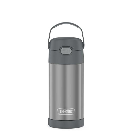 Water Bottle with Straw | Kids 12oz Stainless Steel Water Bottle – Thermos Brand