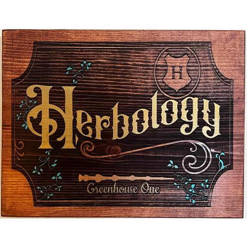 Herbology Greenhouse Sign- Wizardly Fan art!