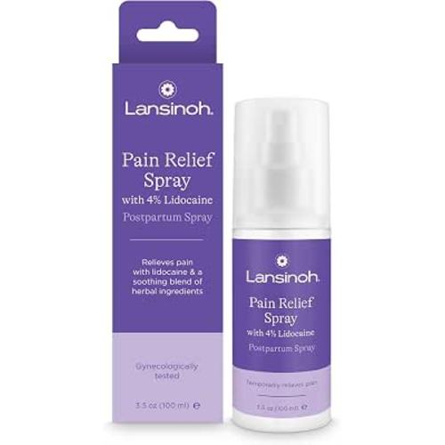 Lansinoh 4% Lidocaine Perineal Spray, 3.5 Ounces