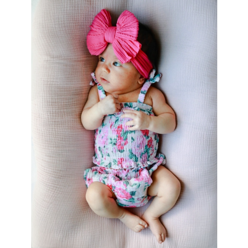 Muslin Smocked Ruffle Top & Bloomer, Pink Splendor