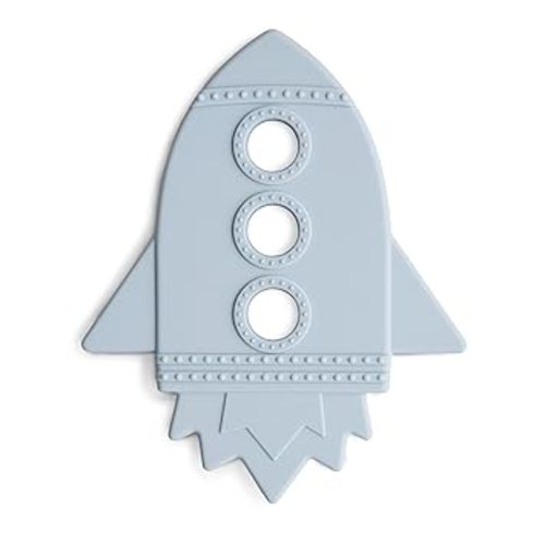mushie Silicone Baby Teether Toy | Rocket (Cloud)