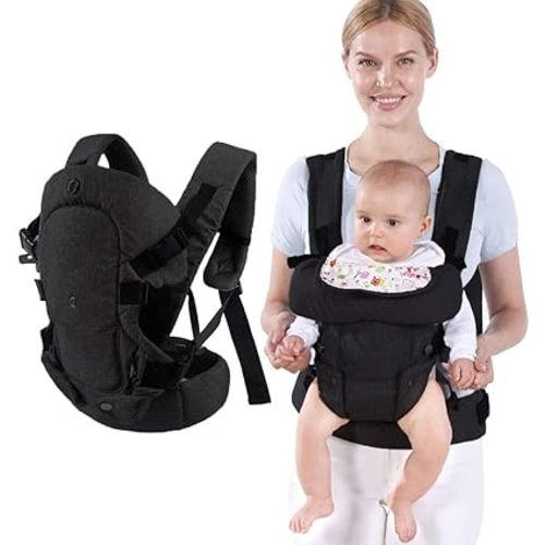 Baby Carrier Wrap,Baby Carriers Newborn to Toddler,Cozy Baby Holder Carrier Lightweight,Adjustable Baby Carriers Support for Infant 7-45lbs Girl and Boy,Front Back All Positions,Shower Gift-Black
