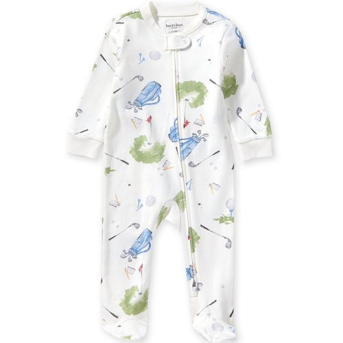 Burt's Bees Baby Boys Organic Cotton Golf Footed Coverall