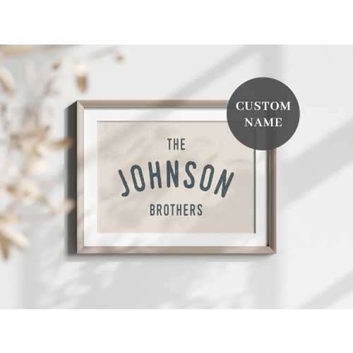 Custom Brothers Sign Printable Wall Art, Brothers Name Banner, Bros, Boys Room, Sibling Wall Art, Shared Bedroom Decor, Twins, Personalized