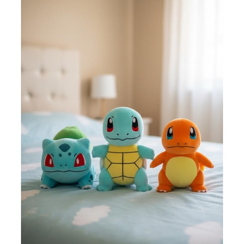 Set of 3 kanto starter Pokemon Plush Set