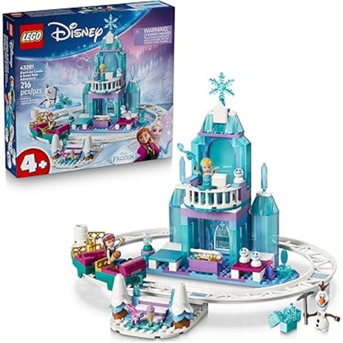 LEGO Disney Frozen Elsa’s Ice Castle & Snow Ride Adventure Building Toy - Frozen Toys for Girls & Boys, Ages 4+ - Disney Gift for Kids - 43281
