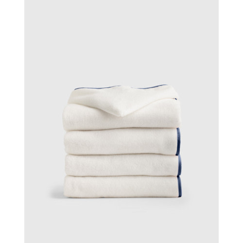 Organic Turkish Cotton Kids Hooded Towel Set 4-Pack in Navy