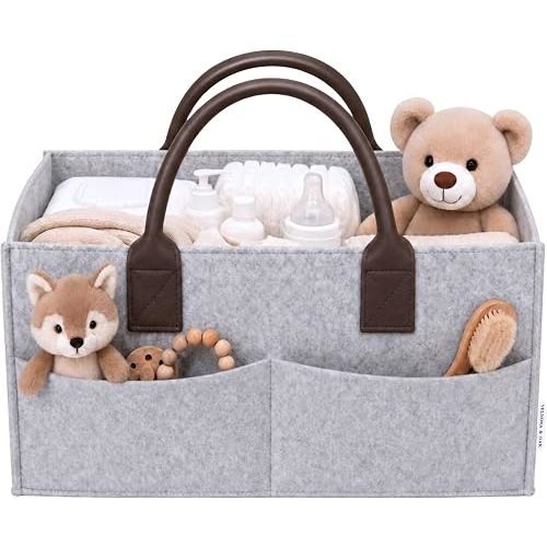Felt Diaper Caddy Organizer, Nursery & Car Organizer