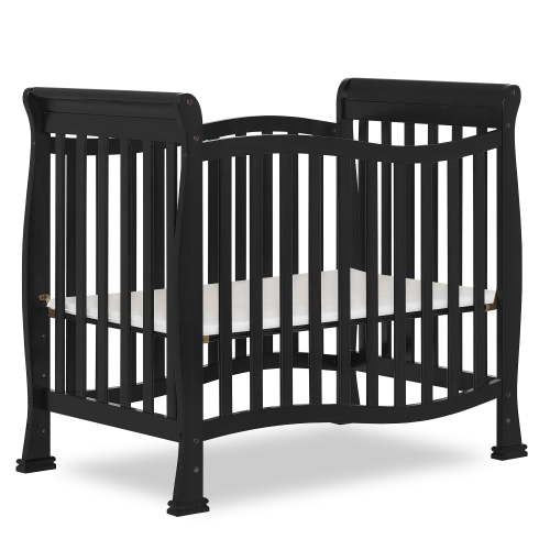 Dream On Me Piper 4-in-1 Convertible Mini Crib, Black