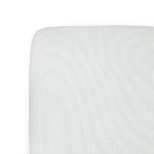 Cotton Muslin Crib Sheet - Pale Pinstripe