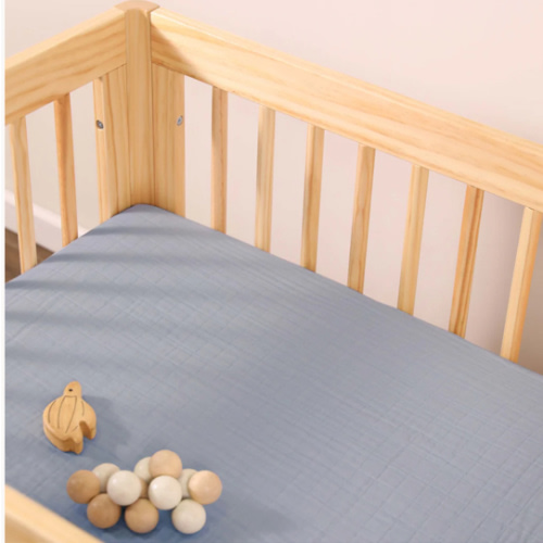 Babyletto Midi Crib Sheet in Muslin Cotton (blue)