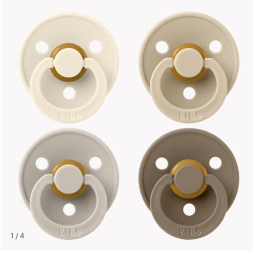 BIBS Colour 4-Pack - Ivory, Sand, Vanilla, Dark Oak Pacifiers – Bibsworld store US