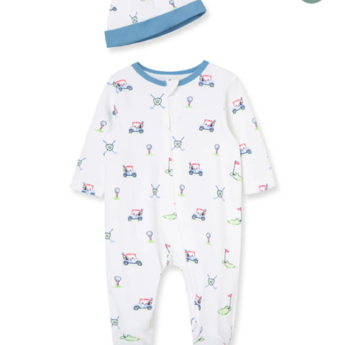 Golf Club 2-Way-Zip Footie with Hat