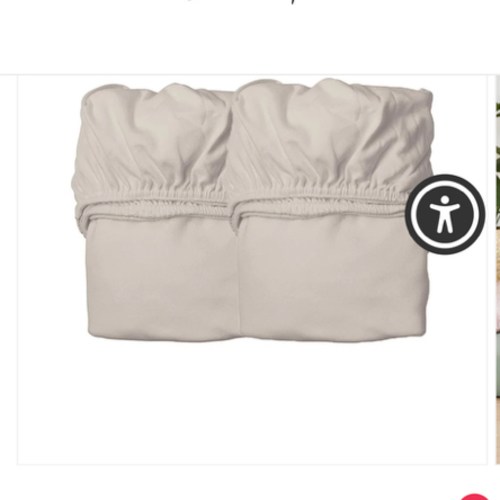 Leander Organic Baby Cot Sheets For Classic, Linea & Luna 120cm Cots - 2 Pack