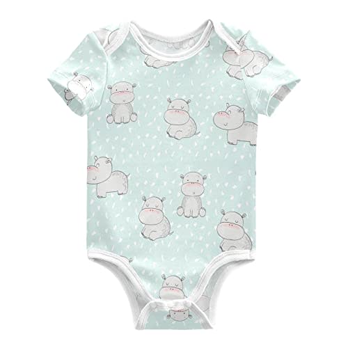 Baby Bodysuits Cute Cats Short Sleeve Cotton Baby Suits for Boys Girls 0-24 Months