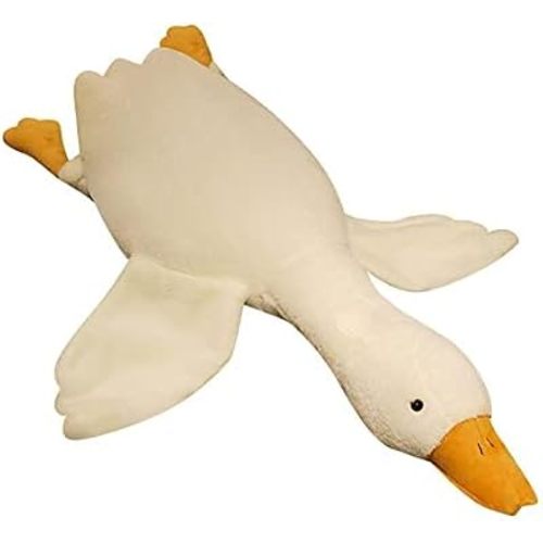 FANGYU Goose Stuffed Animal Pillow Toy,Soft White Swan Plush 17.7in/45cm