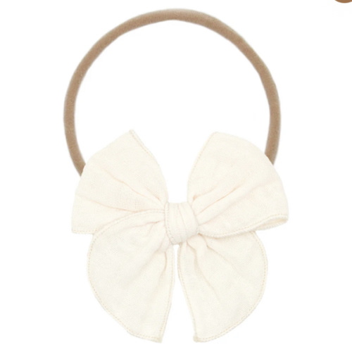 Cloud Muslin™ Heirloom Bow - Cream Headband