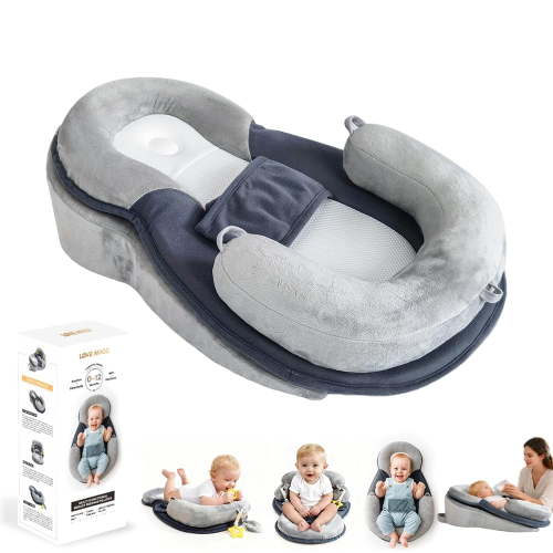 Baby Feeding Support Pillow for Nursing and Tummy Time, Breathable Infant Support Cushion, Detachable Design for Supervised Awake-Time Use