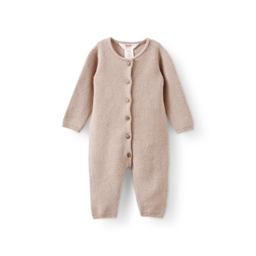 Organic Knit Long Sleeve All In One, 3-6M