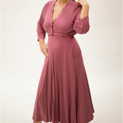 Lila Labor & Postpartum Gown in Dusty Rose