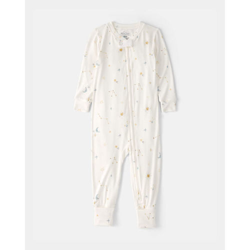 Baby Constellation PurelySoft 2-Way Zip 1-Piece Pajama - Cream | Carter's