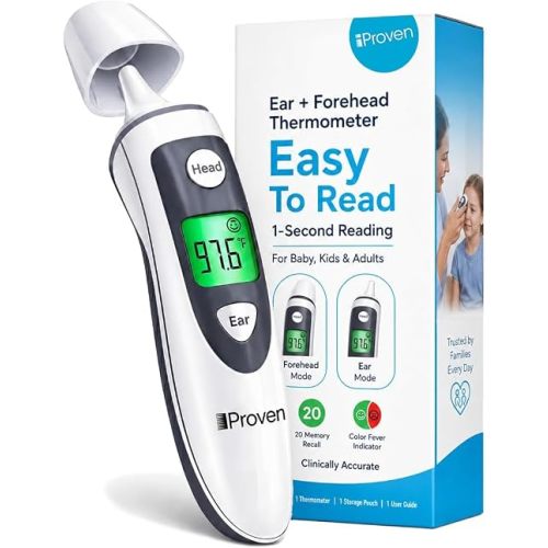 iProven Ear and Forehead Thermometer for Adults, Kids, and Baby