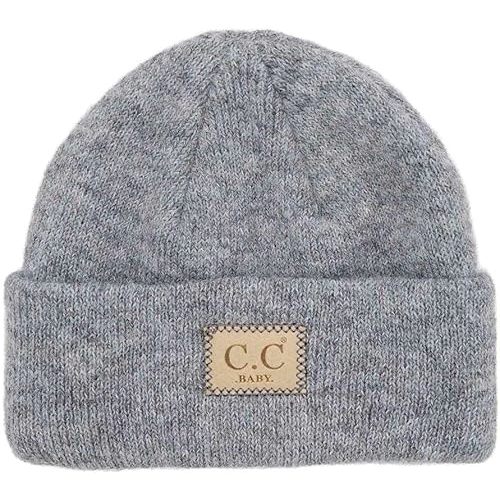 C.C Babies' Winter Knit Plain Cuff Skull Cap Beanie Hat
