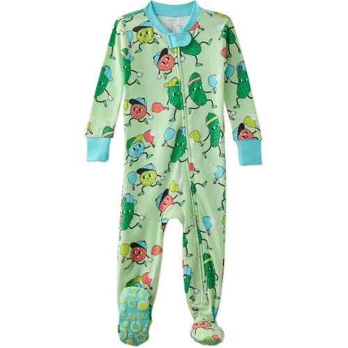 Baby Boys' Cruz Snug-fit Footed Pajamas 100% Organic Cotton Zip Front Sleeper Pjs W/Grippers for Baby Boys