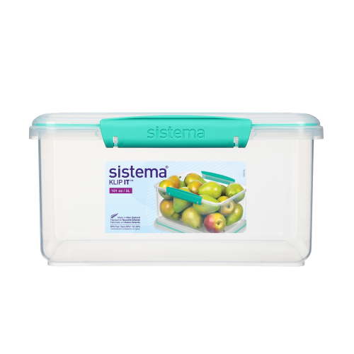 Sistema Klip It Collection Rectangle Food Storage Container, 3Liters, Plastic