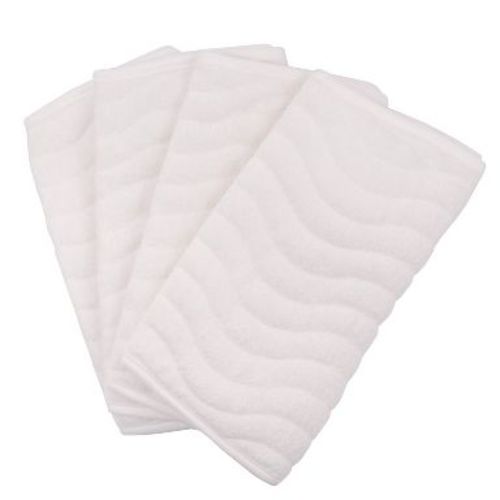 Ubbi Quilted Reusable Changing Pad Liner Covers - White: Cotton, Solid Pattern, 26" Length, 4-Pack