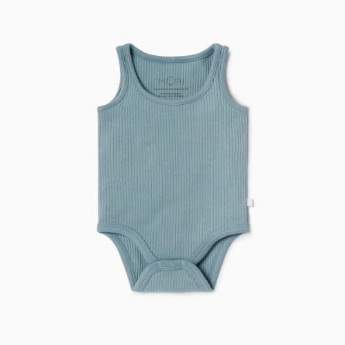 Ribbed Sleeveless Bodysuit Ribbed Blue / 0 - 3 M