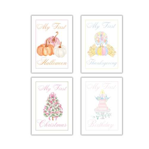 My First Milestone Cards Girls Holidays