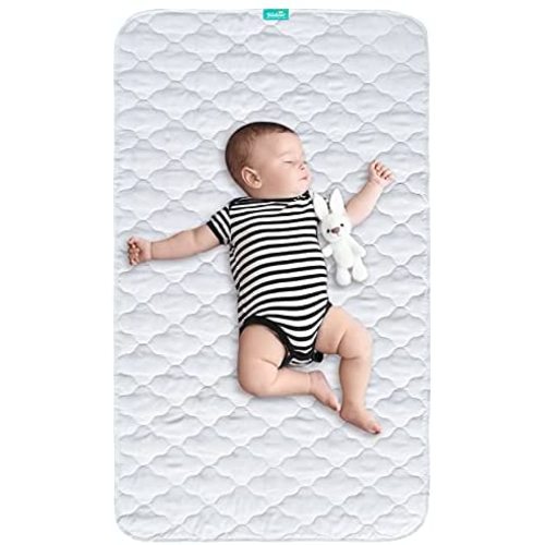 Waterproof Crib Mattress Protector Pad 28" x 52",Anti Slip & Durable Waterproof Pad Mat for Baby Standard Crib/Bed Pads, White