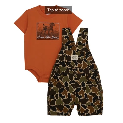 Bass Pro Shops Overalls and Short-Sleeve Bodysuit Set for Babies | Bass Pro Shops
