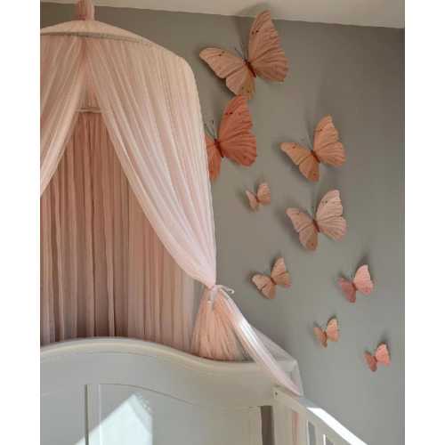 Peachy Pink Ombre Paper Butterfly Set - Whimsical Wall & Party Decor