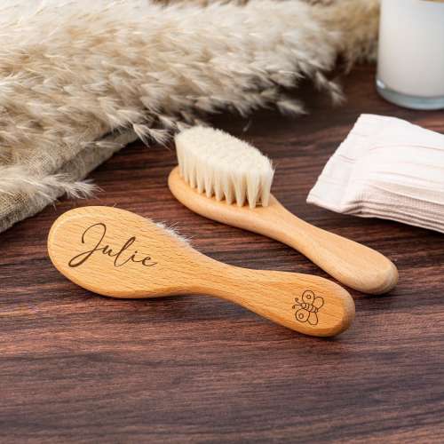 Personalised Baby Hair Brush,Birth Keepsake Gift,Custom Wooden Baby Brush,Birthday Gift for Baby,Newborn Gift,Baby Shower Gift,Xmas Gift