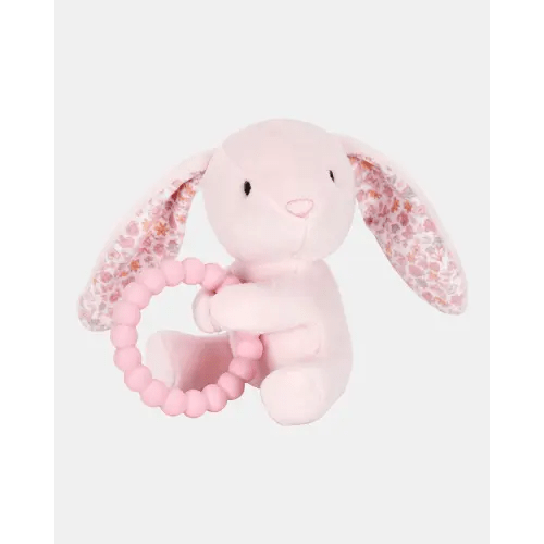 Baby Girl Bunny Plush With Teether - Pink | Carter's