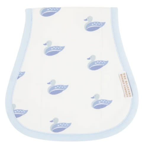 Oopsie Daisy Burp Cloth Merrimack Quack Quacks with Buckhead Blue