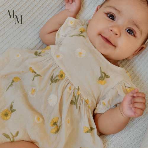 Short Sleeve Floral Embroidered Romper Pure Cotton Newborn Outfit White Infant Jumpsuit Summer One Piece For Baby Girl Cute Baby Clothes