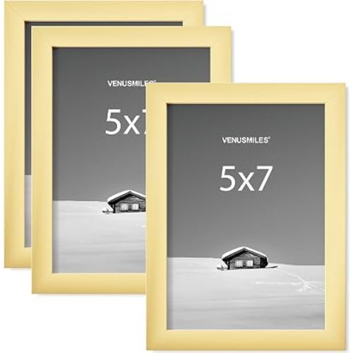 5x7 Picture Frame, Gold, 3 Pack